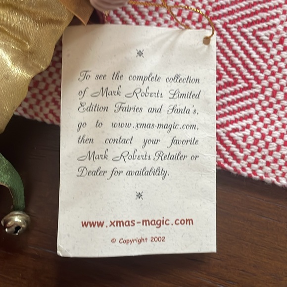 Mark Roberts Limited Edition 2002 Stocking Fairy 15” 51-35918 - Picture 10 of 13